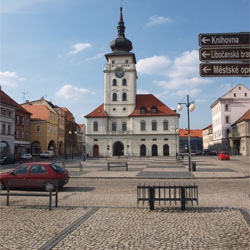 Žatec náměstí radnice